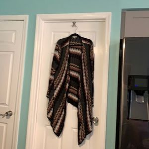 Sweater jacket chevron pattern